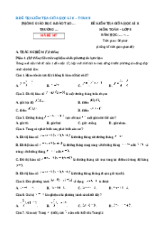 Đề thi giữa kì 2 Toán 8 Chân trời sáng Cấu trúc mới - Đề 5