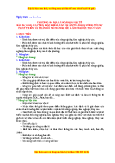 Giáo án Bài 25 Địa lí 10 Chân trời sáng tạo (2024): Vai trò, đặc điểm, các nhân tố ảnh hưởng tới sự phát triển và phân bố nông nghiệp, lâm nghiệp, thủy sản