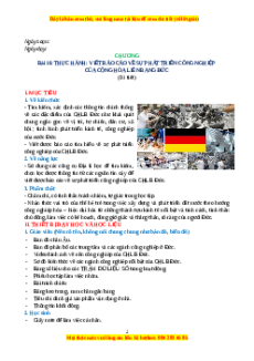 Giáo án Bài 10 Địa lí 11 Kết nối tri thức (2024): Thực hành viết báo cáo về sự phát triển công nghiệp của Cộng hoà liên bang Đức