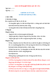 Giáo án Luyện tập chung trang 73 Toán 8 Kết nối tri thức (năng lực số)