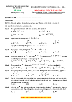 Đề thi Toán 10 Cuối kì 2 Chân trời sáng tạo cấu trúc mới (Đề 4)