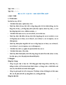 Giáo án Bài 11 Hóa học 12 Chân trời sáng tạo: Tơ – Cao su – Keo dán tổng hợp