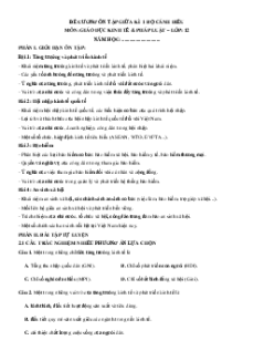 Đề cương ôn tập giữa học kì 1 Kinh tế pháp luật 12 Cánh diều