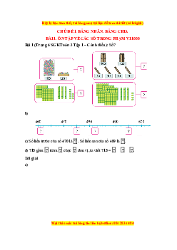 Giải Sgk Toán lớp 3 Tập 1 Cánh diều