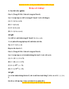 Giải sgk Toán 6 Bài 15: Bài tập cuối chương I (Chân trời sáng tạo)