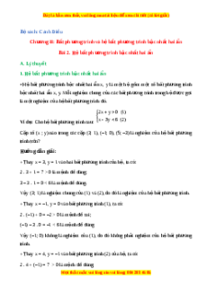 Lý thuyết Bài 2: Hệ bất phương trình bậc nhất hai ẩn Toán 10 Cánh diều