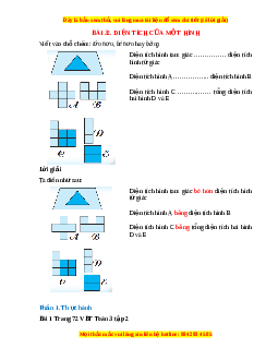VBT Toán lớp 3 Bài 32 (Chân trời sáng tạo): Diện tích của một hình