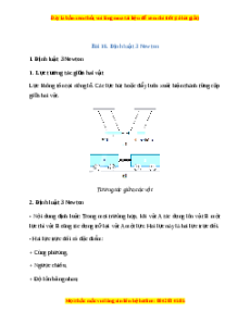 Lý thuyết Vật lý 10 Kết nối tri thức Bài 16: Định luật 3 Newton