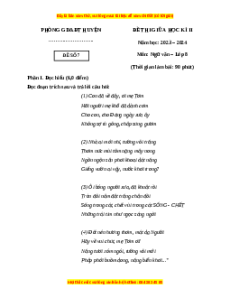 Đề thi giữa kì 2 Ngữ văn 8 Kết nối tri thức (Đề 7)