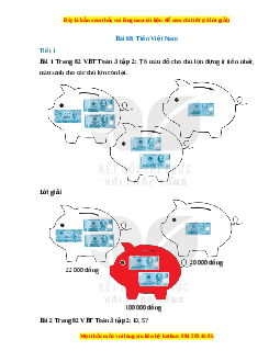 VBT Toán lớp 3 Bài 68 (Kết nối tri thức): Tiền Việt Nam