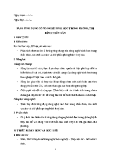 Giáo án chuyên đề Bài 8: Ứng dụng CNSH trong phòng trị bệnh Thủy sản 12 Kết nối tri thức