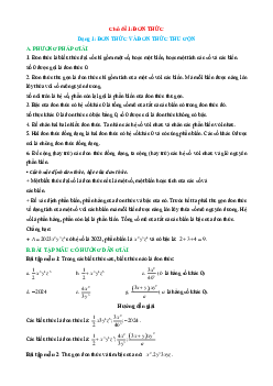 (Chuyên đề) Phương pháp giải Toán 8 (cơ bản, nâng cao)