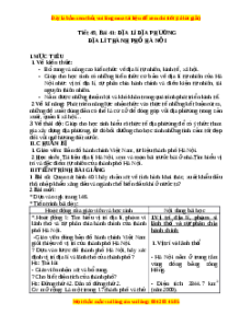 Giáo án Bài 41 Địa lí 9: Địa lí tỉnh thành phố