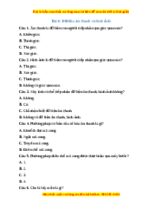 Trắc nghiệm Bài 6 Tin học 10 Kết nối tri thức: Dữ liệu âm thanh và hình ảnh