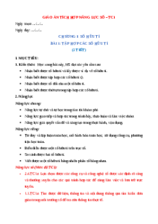 Giáo án Bài 1 Toán 7 Kết nối tri thức (năng lực số)