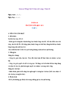 Giáo án Ôn tập cuối học kì 1 Tiếng Việt lớp 5 Chân trời sáng tạo