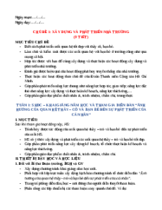Giáo án HĐTN 11 Kết nối tri thức (năm 2025) | Giáo án Hoạt động tự nhiên 11 mới, chuẩn nhất