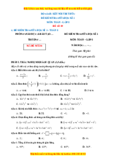Đề thi giữa kì 1 Toán 8 Kết nối tri thức (Đề 9)