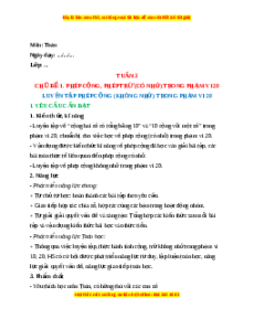 Giáo án Luyện tập phép cộng (không nhớ) trong phạm vi 20 Toán lớp 2 Cánh diều