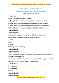 Trắc nghiệm Số gần đúng. Sai số Toán 10 Cánh diều