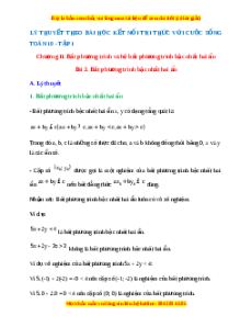 Lý thuyết Toán 10 Kết nối tri thức Bài 3: Bất phương trình bậc nhất hai ẩn