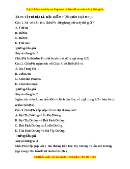 Trắc nghiệm Địa lý 7 Bài 9 Kết nối tri thức: Vị trí địa lí, đặc điểm tự nhiên châu Phi