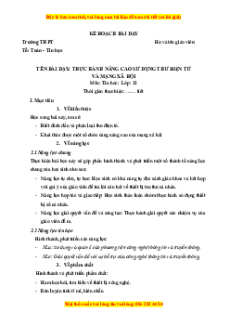 Giáo án Bài 8 Tin 11 Kết nối tri thức: Thực hành nâng cao sử dụng như điện tử và mạng xã hội