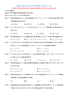Bài tập ôn tập + Đề kiểm tra Toán 12 Chương 5 Cánh diều theo chương