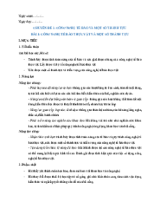 Giáo án Chuyên đề Sinh học 10 Kết nối tri thức