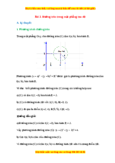 Lý thuyết Toán 10 Chân trời sáng tạo Bài 3: Đường tròn trong mặt phẳng toạ độ