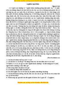 Phiếu bài tập Tuần 5 Khiêm nhường Ngữ văn 7