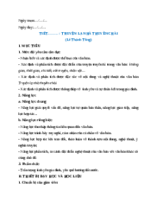 Giáo án Truyện lạ nhà thuyền chài Ngữ Văn 9 Chân trời sáng tạo