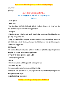 Giáo án Thơ văn Nguyễn Trãi (2024) Cánh diều