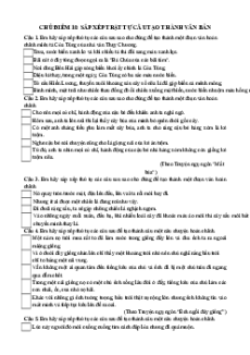 Câu hỏi ôn thi Trạng Nguyên Tiếng Việt lớp 3 Chủ điểm 10: Sắp xếp trật tự câu tạo thành văn bản