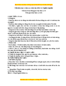 Giáo án Bài 23 Địa lí 6 Chân trời sáng tạo (2024): Con người và thiên nhiên