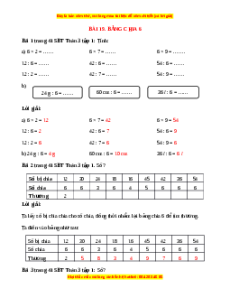 VBT Toán lớp 3 Bài 19 (Cánh diều): Bảng chia 6
