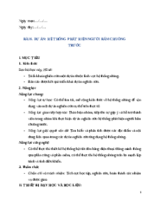 Giáo án chuyên đề Bài 6: Dự án Hệ thống phát hiện người bấm chuông trước Công nghệ Điện, điện tử 12 Kết nối tri thức