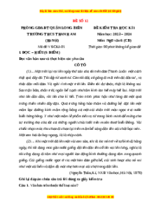 Đề thi cuối kì 1 Ngữ văn 6 Cánh diều (đề 12)