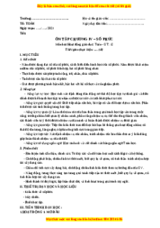 Giáo án Ôn tập chương 4 Toán 12 Giải tích