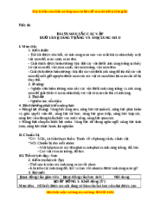 Giáo án Màu sắc các vật dưới ánh sáng trắng và dưới ánh sáng màu Vật lí 9