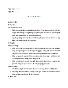 Giáo án Bài tập chủ đề 4 Vật Lí 12 Cánh diều