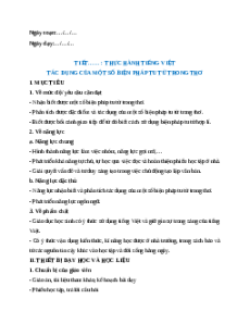Giáo án Thực hành tiếng Việt trang 51 Ngữ Văn 12 Kết nối tri thức