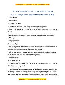 Giáo án Kinh tế pháp luật 10 Cánh diều (phiên bản 2)