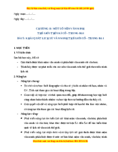 Giáo án Bài 5 Lịch sử 10 Chân trời sáng tạo (2024): Khái quát lịch sử văn minh thế giới cổ - trung đại