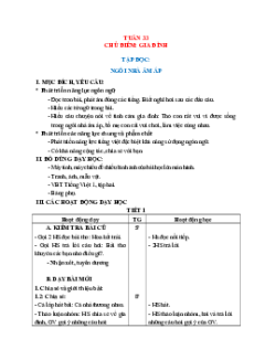 Giáo án Tuần 33 Tiếng việt lớp 1 Cánh diều