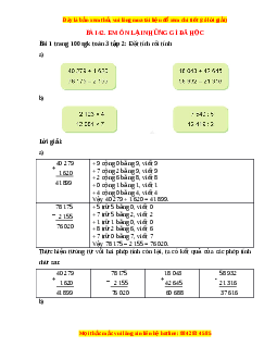 Giải Sgk Toán lớp 3 Bài 42: Em ôn lại những gì đã học (Cánh diều)