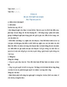 Giáo án Bài 28: Tập hát quan họ Tiếng Việt lớp 5 Kết nối tri thức