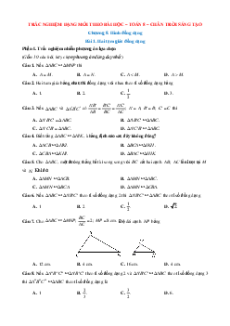 Trắc nghiệm Toán 8 Chân trời sáng tạo Chương 8 (có đúng sai, trả lời ngắn)