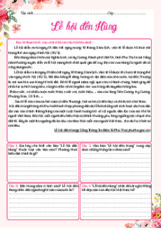 Phiếu bài tập Văn bản thông tin Ngữ văn 7