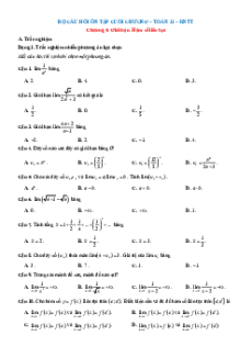 Bài tập ôn tập + Đề kiểm tra Toán 11 Kết nối tri thức Chương 5